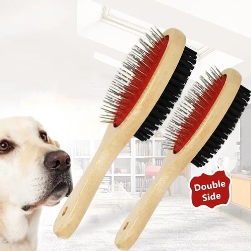 New pet grooming brush double - new,
