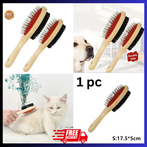 New pet grooming brush double - new,