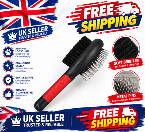 New pet grooming brush double - new,