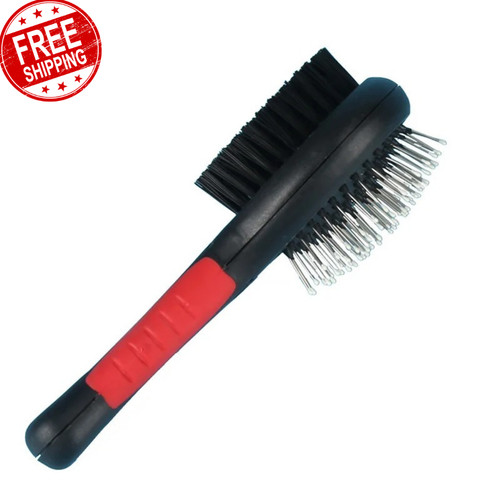 New pet grooming brush double - new,