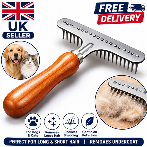 Dog cat deshedding brush - dog,