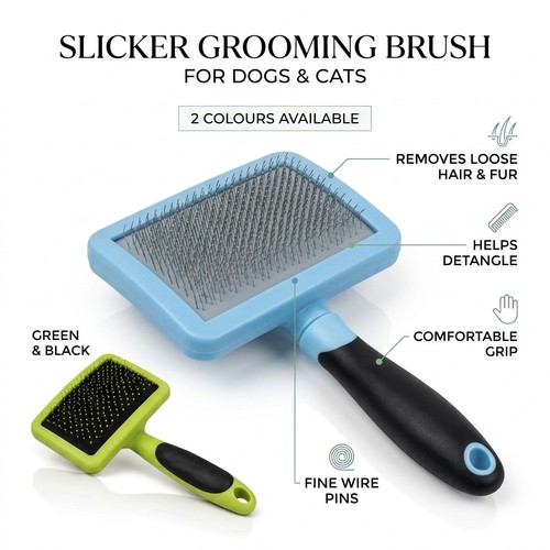 Dog cat grooming slicker brush - dog,