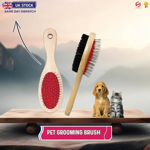 Pet grooming brush double - pet,