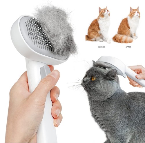 Dog cat brush with release - with,
